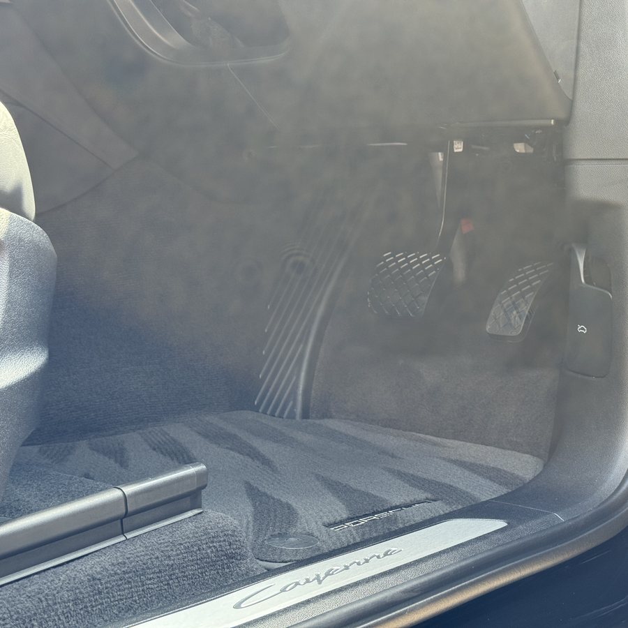 Cleaned footwell and mat